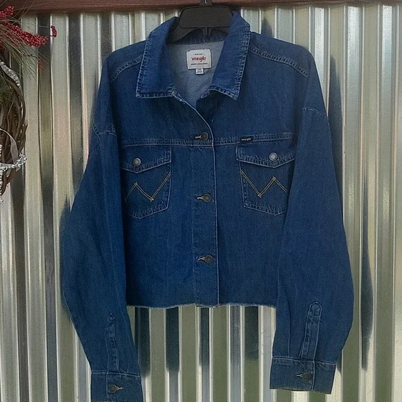 Wrangler 4 button long sleeve lightweight denim jacket chest pockets XXL… - Picture 1 of 7